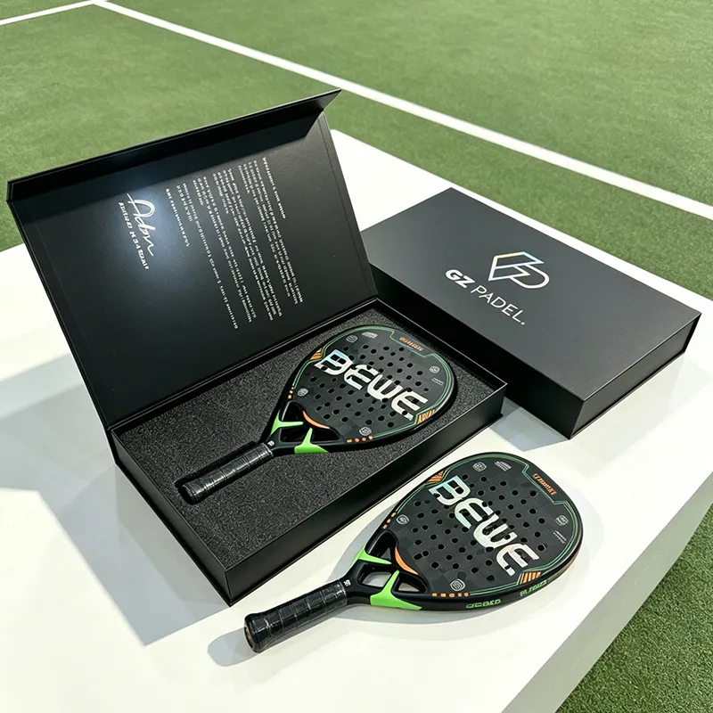 Custom magnetic padel racket box with foam insert